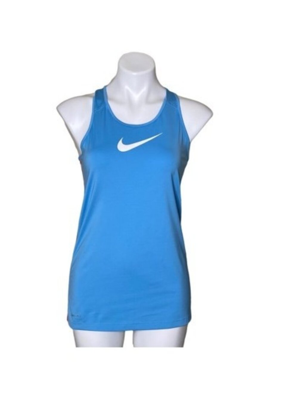 Nike Pro Girl's Racerback Logo Tank Top Blue & Red Colorblock Sleeveless Size XL